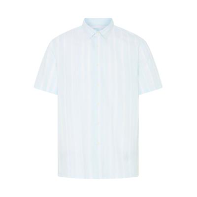 Kurzarmhemd BLEND "Kurzarmhemd BHAvik", Herren, Gr. XL, N-Gr, blau (blau frost), Obermaterial: 100% Baumwolle CO., Hemden