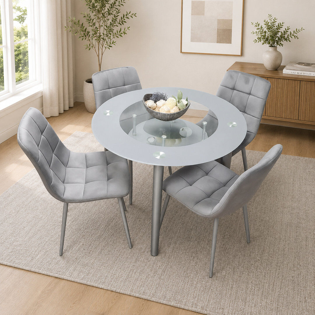 Fairmont Park Mettawa 4 - Person Dining Set Grey 4