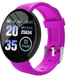 Uplift Picks D18 Smart Watch Fitness Tracker With Sleep Monitor And Message Alerts purple