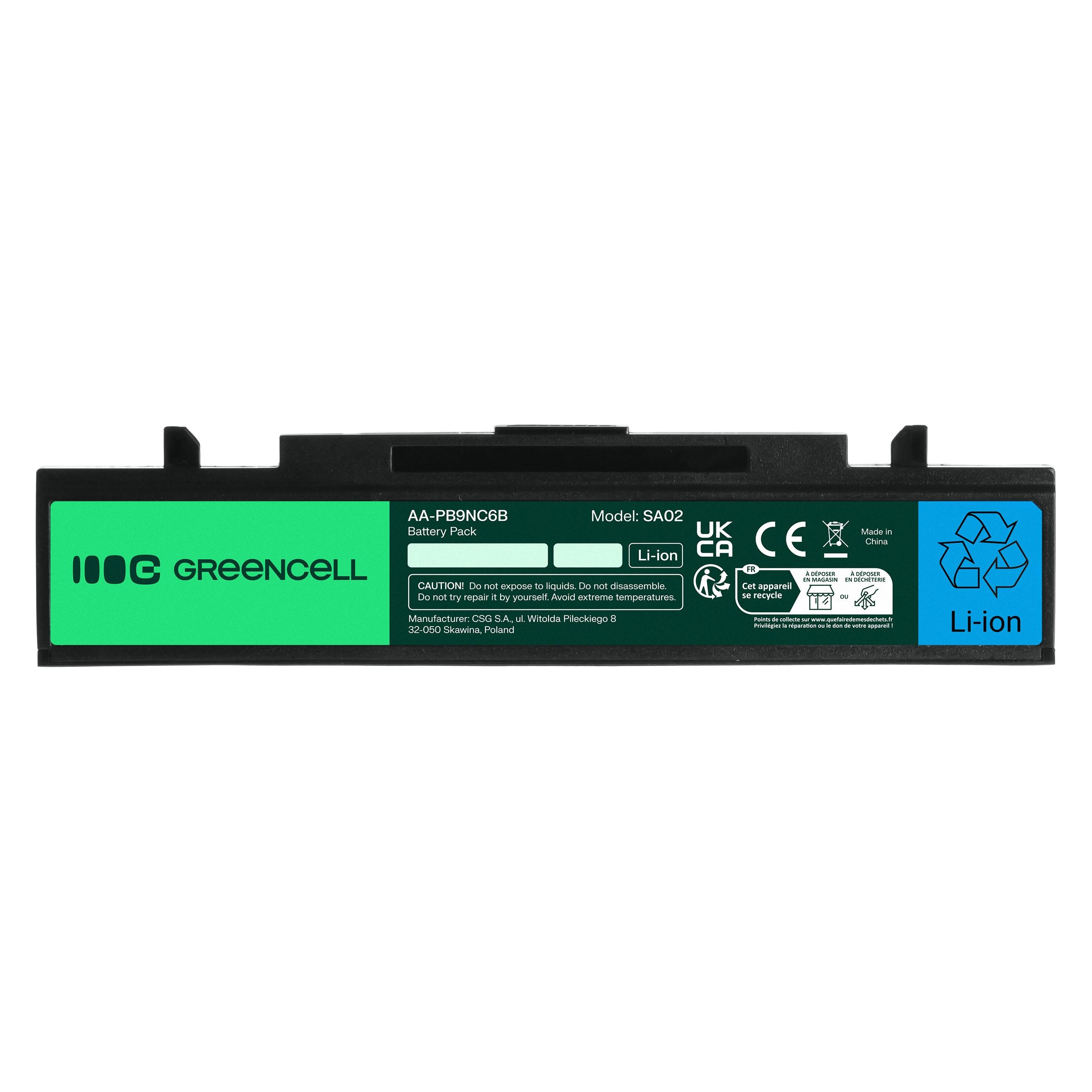 GreenCell SA02 - Akku - Samsung - RV511 R519 R522 R530 R540 R580 R620 R719 R780 (9 Zellen, 6600 mAh) (SA02)