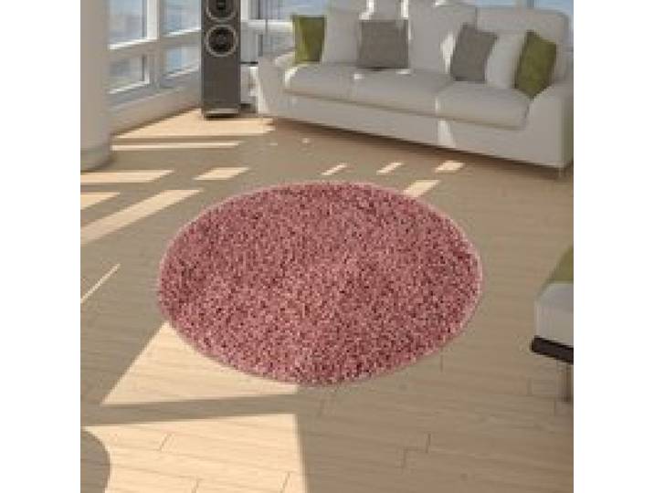 Tapis shaggy Trista rose 120 cm rond