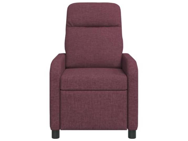 Recliner Sessel Lila aus Polyestergewebe mit verstellbarer Rückenlehne 115-160 Grad verstellbar, Metall-Holzrahmen, 100% Polyester, flache Armlehnen, leichte Reinigung