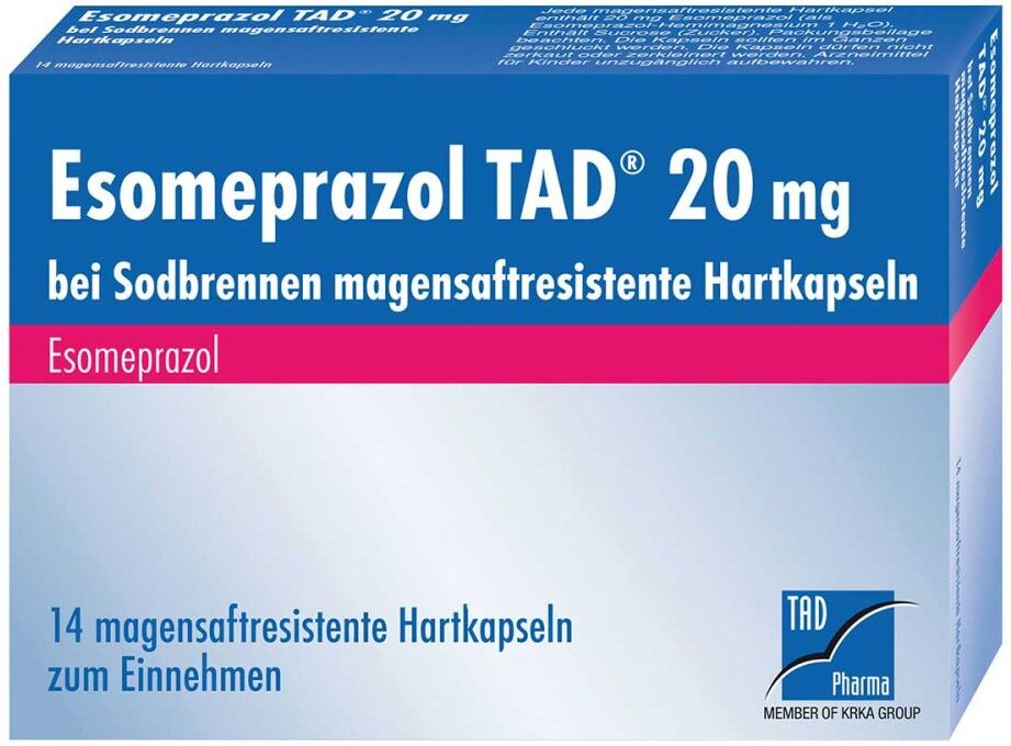 Esomeprazol TAD 20mg bei Sodbrennen 14stk