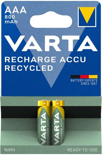 Varta Accu Rechargeable Recycled AAA 1,2V/800mAh/NiMH 56813 Bli.2 (56813101402)