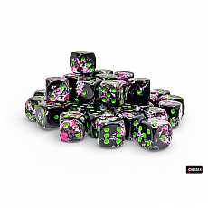 Chessex Würfel - 12mm - Brush Paintball/green (Würfelset 36 x W6) 302987