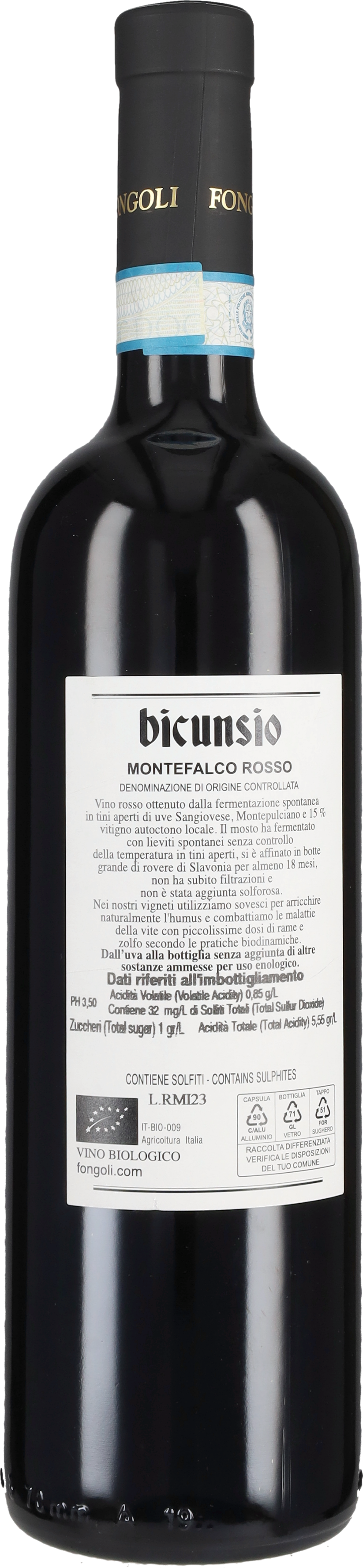 Fongoli Montefalco Rosso Biologico "Bicunsio" 2021