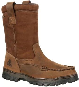 "Rocky Outback Wellington 8"" - Mens 10 Brown Boot Medium"