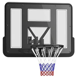SPORTNOW Basketballkorb mit Rückwand für Outdoor & Indoor Wandmontage Schwarz