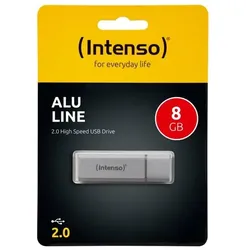 Intenso Speicherstick Alu Line, Hi-Speed USB 2.0, silber, Kapazität 8 GB