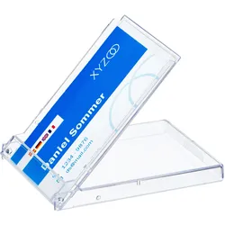 100 Visitenkartenbox/Kalenderbox, 92 x 62 x 9 mm, transparent, PS