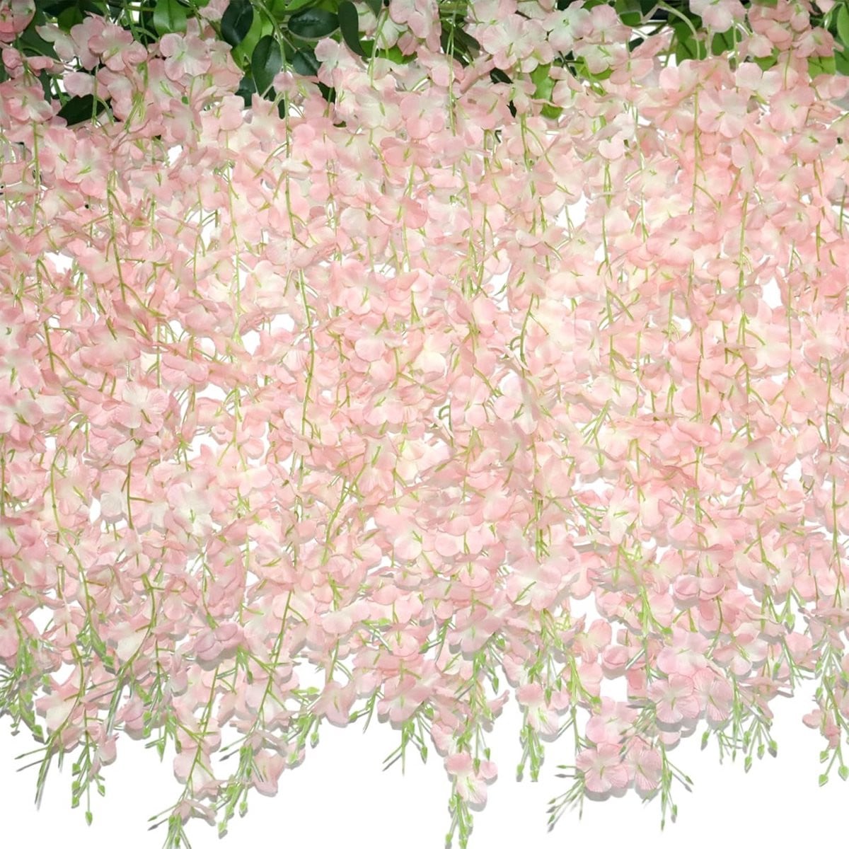 Kunst Blauwe Regen Bloemen Roze - 60 Hangende Takken Nep Wisteria voor Decoratie