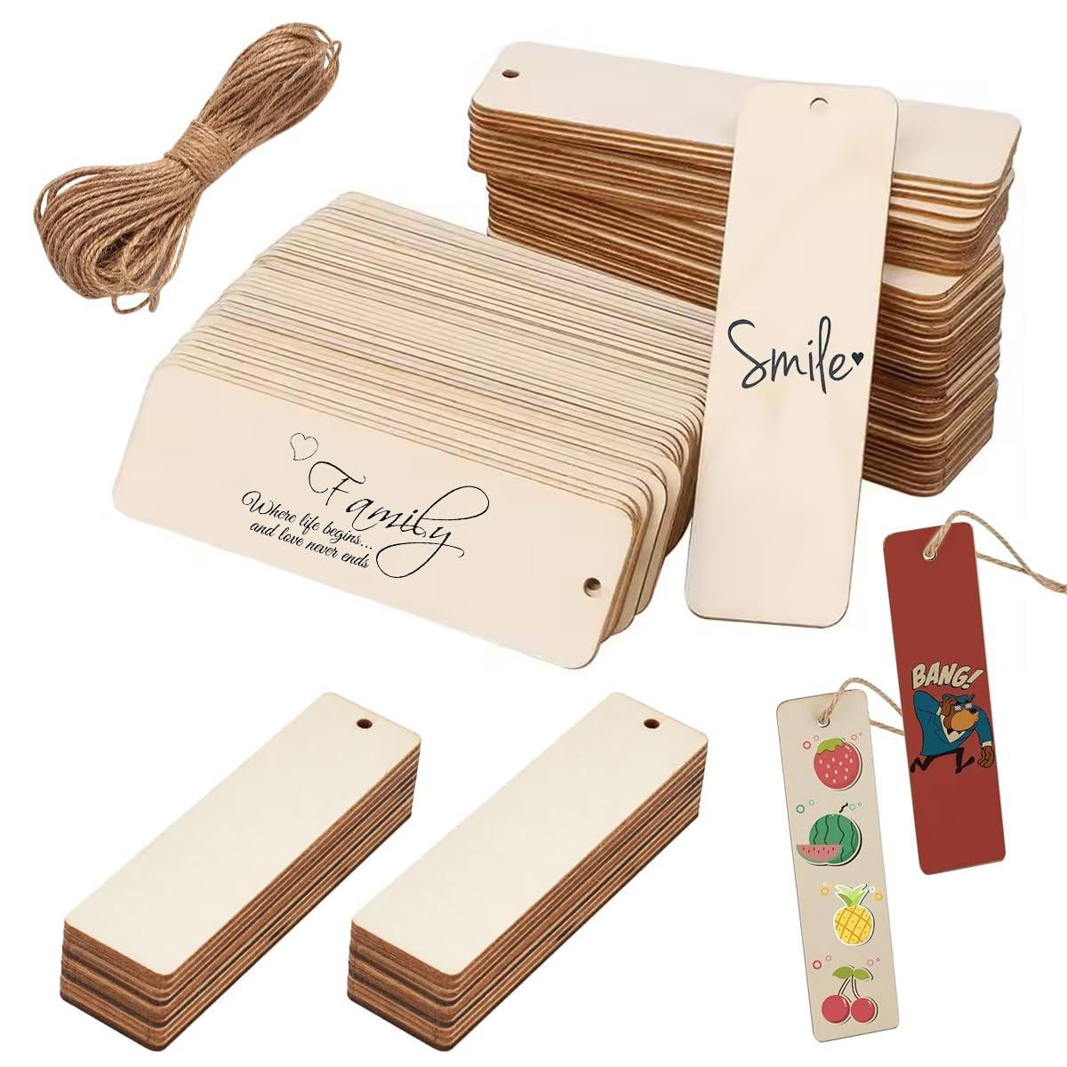 Solidchoice 50 stuks onbewerkte houten planken voor DIY, 12 x 3,2 cm
