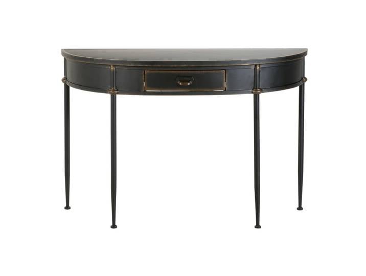 Console en fer forgé noir, L121 cm