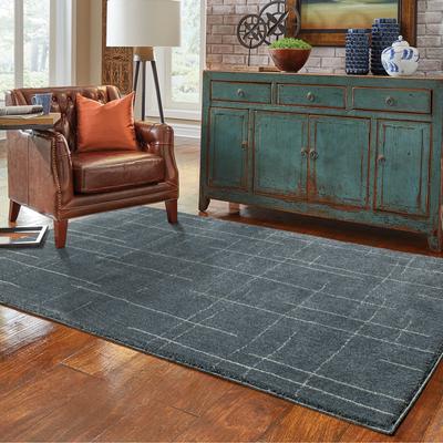 Style Haven Archer Abstract Geometric Blue/ Gray Indoor Area Rug