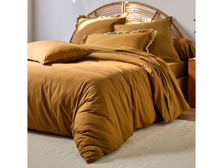 Housse de couette en coton vert bronze 240x220cm