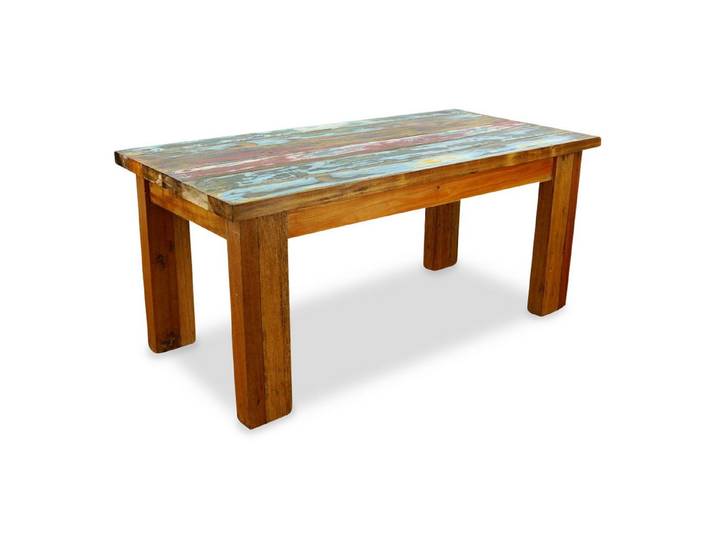 livasia Couchtisch Shabby Chic - 100x50x45cm - Massivholz, recyceltes Bootsholz, Vintage, handgefertigt