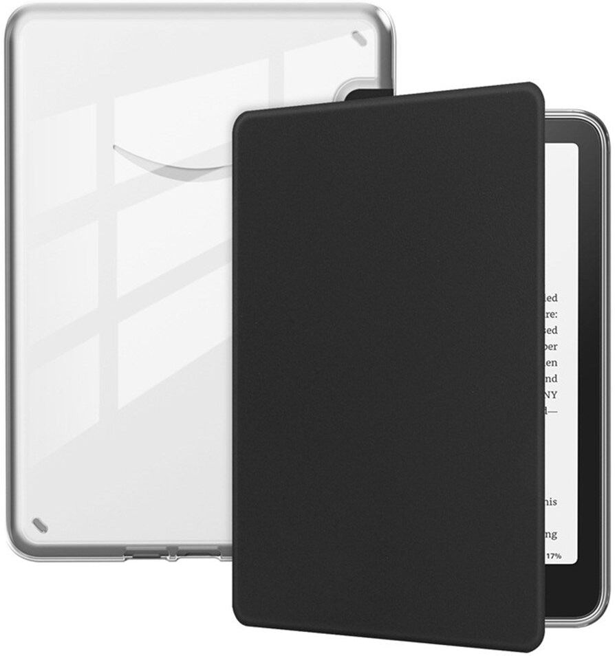 EIDERWOOD Amazon Kindle Paperwhite (2024) Kunstlæder Flip Cover - Gennemsigtig / Sort