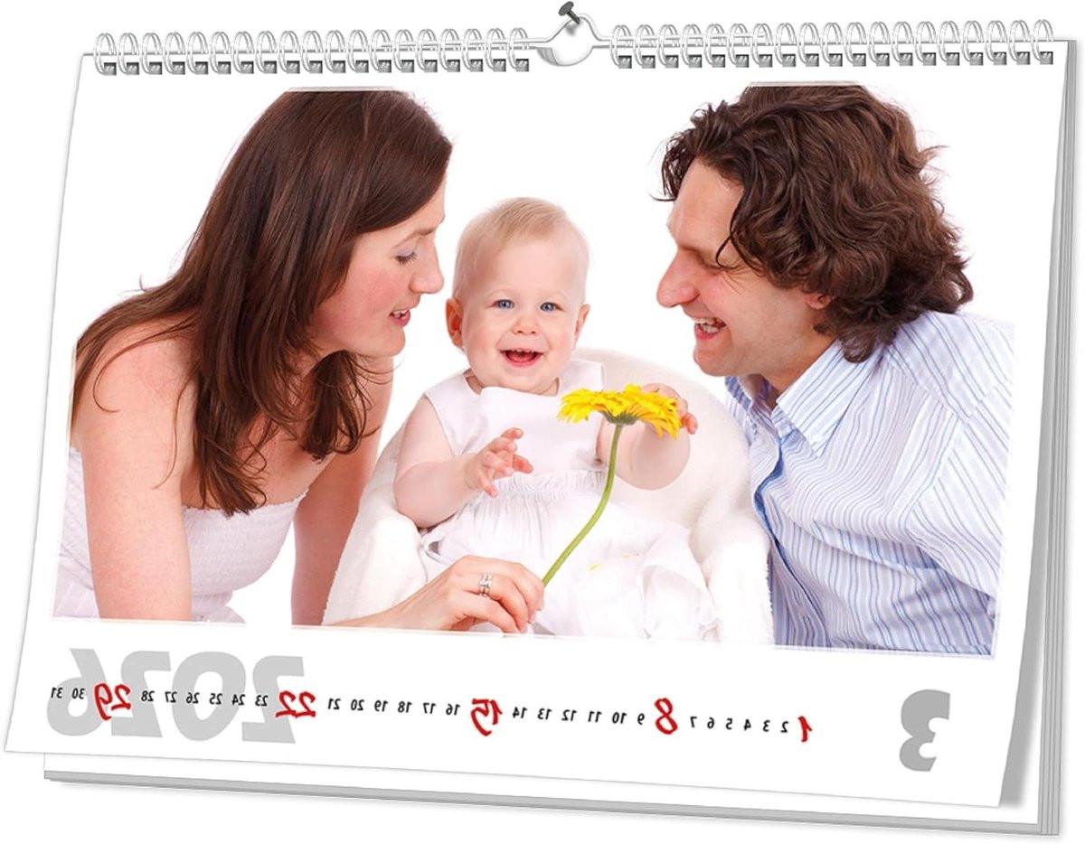 Persoonlijke wandkalender met eigen foto's A3-formaat