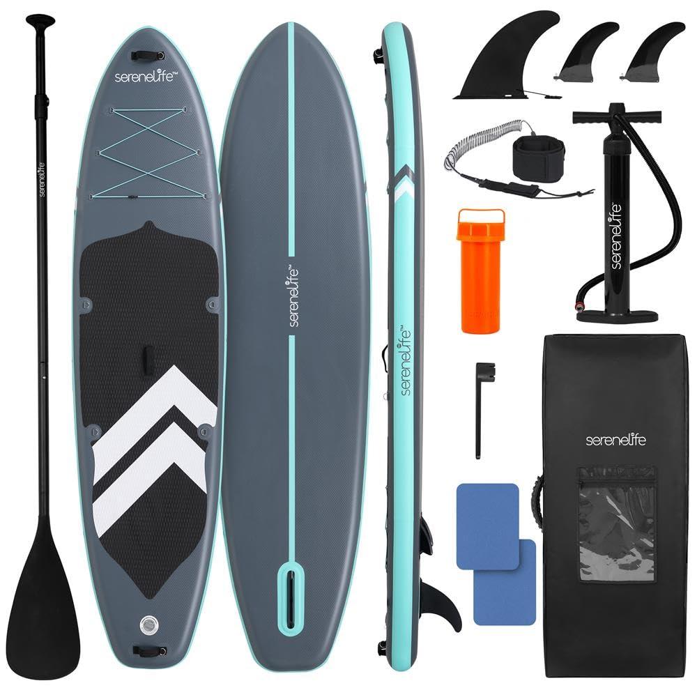 Aufblasbares SUP-Board - 350 cm x 89 cm - Tragfähigkeit: 200 kg - Geeignet für Seen, Flüsse und Ozeane