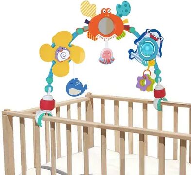Tiny Tots Teens Trends Baby Stroller Arch Toy Bouncer Toy Pram Activity Arch Toys Fine Motor Skills Toys Sensory Development Arch Baby Car Seat Toys ocean