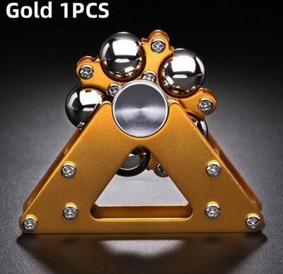Inspire Daily Merch Creative Metal Ornaments Fingertip Gyroscopic Wheel, Adult Decompression Venting Device Advanced Mechanical Desktop gold