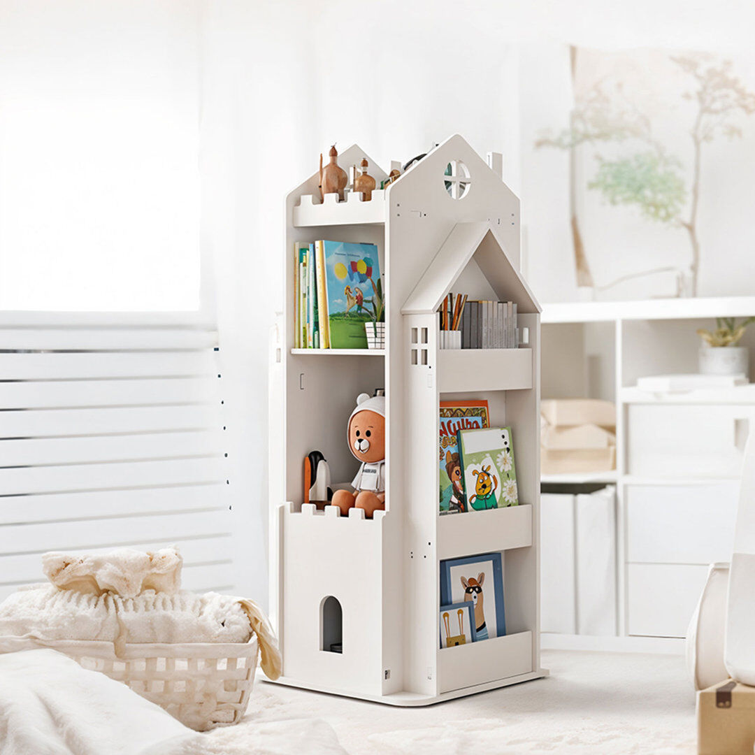 Harriet Bee 95cm H X 1cm W PVC Wood Plastic Board + Co-extruded Board + ABS No Subject Kids Bookcase White 95cm H X 1cm W X 41cm D;95