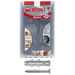 TOX Monteur Beton BARRCACUDA Spreizdübel-Sortiment 136 tlg.