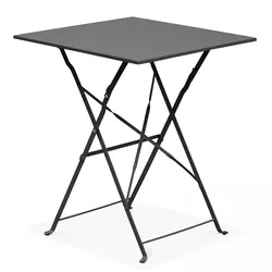 Oviala Business Bistro-Klapptisch Gartentisch aus grauem Stahl - Oviala