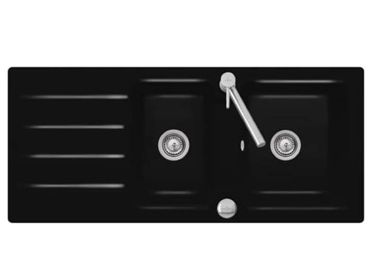 Villeroy & Boch Architectura 80-3380 02 J0 Chromit Keramikspüle Excenterbetätigung