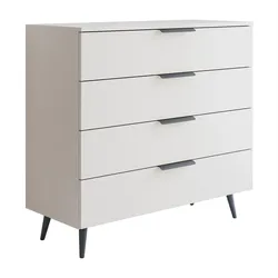 KOMMODE LINA KASCHMIR 95 LED auf hohen Beinen Schwarz