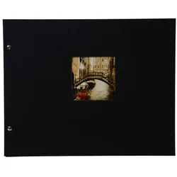 Bella Vista 39x31 cm, schwarz mit 40 schwarzen Seiten