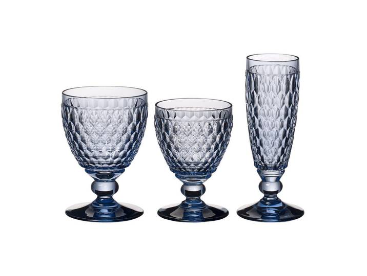 Villeroy & Boch Wein- & Sektgläser Boston Coloured Blau 12er Set, Glas, Gläser, Gläsersets