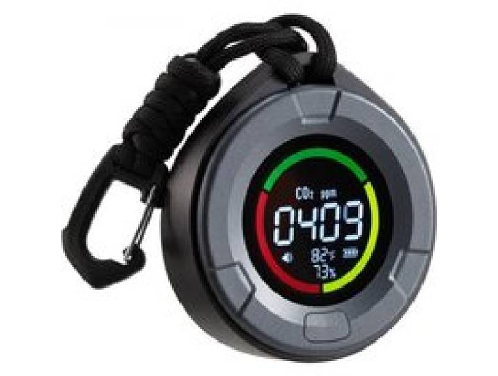 VEVOR Détecteur CO2 400-5000 ppm Moniteur Dioxyde de Carbone Qualité de l'Air avec Affichage Température Humidité, Câble de Capteur NDIR 4,5 m, Léger Portable, pour Extérieur, Maison, Bureau, Voiture