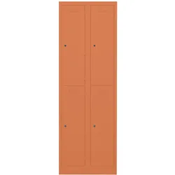 Garderobenschrank Primary Locker | 2 Abteile mit je 2 Fächern übereinander - 603 orange