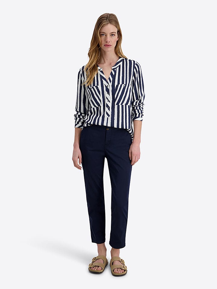 Timezone Bluse "Henley" in Dunkelblau - M