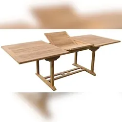Lex Teak Tisch Gartentisch Garten ausziehbar Esstisch Holztisch rechteckig 210/160cm : 210/160x90cm