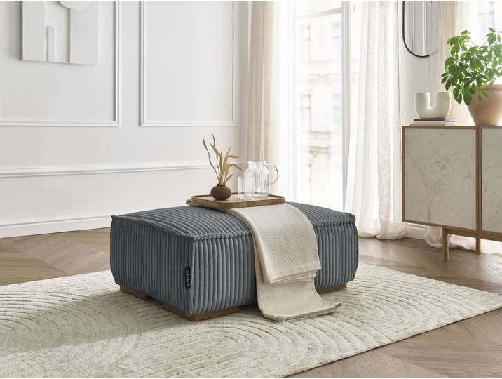 Pouf CHELSEA gros côtelé doux