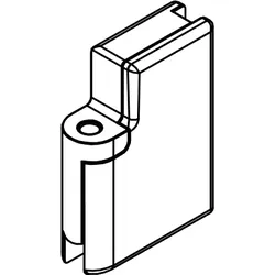 HSK Ersatzteile Glashalter rechts, Edelstahllook, E100312-OR-90 E100312-OR-90