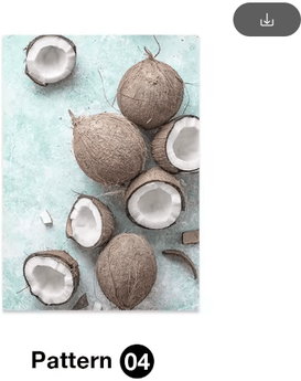 Inspire Picks Tropical Ocean Shell Canvas Wall Art Summer Coastal Living Room Decor 4 20x25cm No Frame