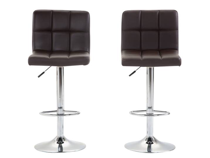 Barhocker LIMA 2er Set braun