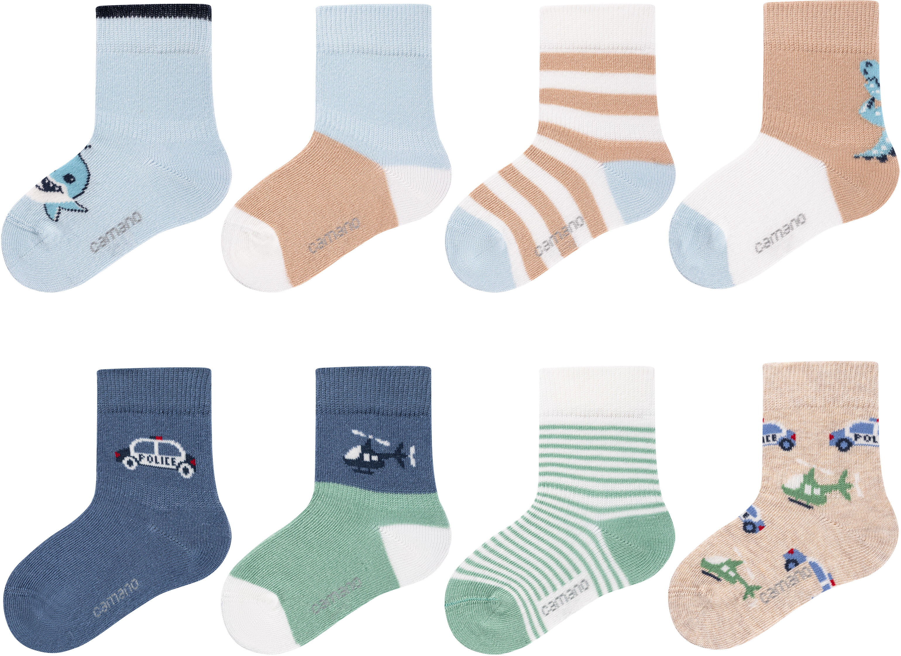 Socken CAMANO, Herren, Gr. 23-26, Sockengröße, bunt (angel falls), Obermaterial: 72% Baumwolle, 26% Polyamid, 2% Elasthan, Socken Socken