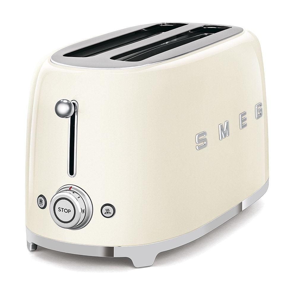 SMEG TSF02CREU 50s Style 4 Scheiben Langschlitz Toaster Creme
