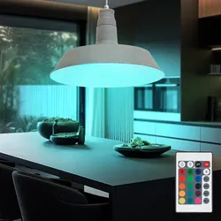 Hänge Leuchte Pendel Lampe Beleuchtung Fernbedienung im Set inklusive RGB LED Leuchtmittel
