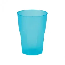 Sovie Tableware Cocktailglas aus Plastik, Türkis-gefrostet, 420ml, 6 Stück - Mehrweg Trinkbecher Becher
