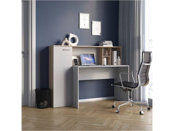 Bureau Komodee FAUSKE BRK1 Chêne Sonoma Blanc 54 x 153 x 116 cm