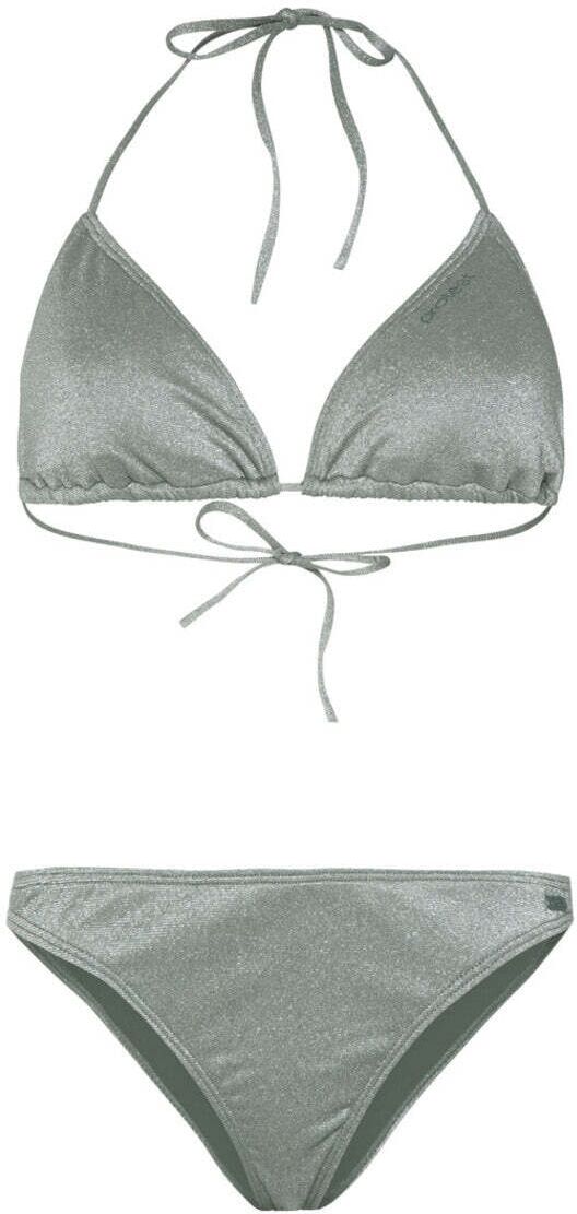 Bügel-Bikini PROTEST "Bikini PRTKADINA", Damen, Gr. L, EURO, grün (glass bottlegrün), Obermaterial: 81% Polyester PES. 12% metallisierte Fasern MTF. 7% Elasthan EL., Bikini-Sets Bügel-Bikini glass bottlegrün L, EURO