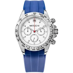 MIYEN MUNICH - VOYAGER - Silver - blue / 40 MM