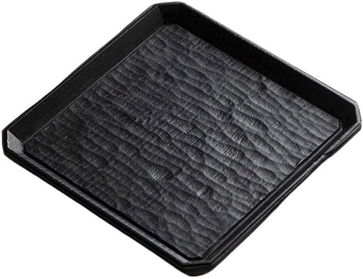 Houten Serveerblad Zwart - Massief Hout - 20 x 20 cm