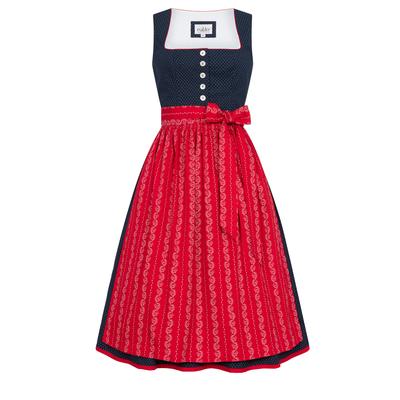 Dirndl NÜBLER "Midi Dirndl Wörthersee", Damen, Gr. 38, EURO, blau, Obermaterial: 100% Baumwolle CO., Kleider