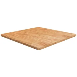 vidaXL Tischplatte Quadratisch Hellbraun 80x80x2,5cm Behandelte Eiche